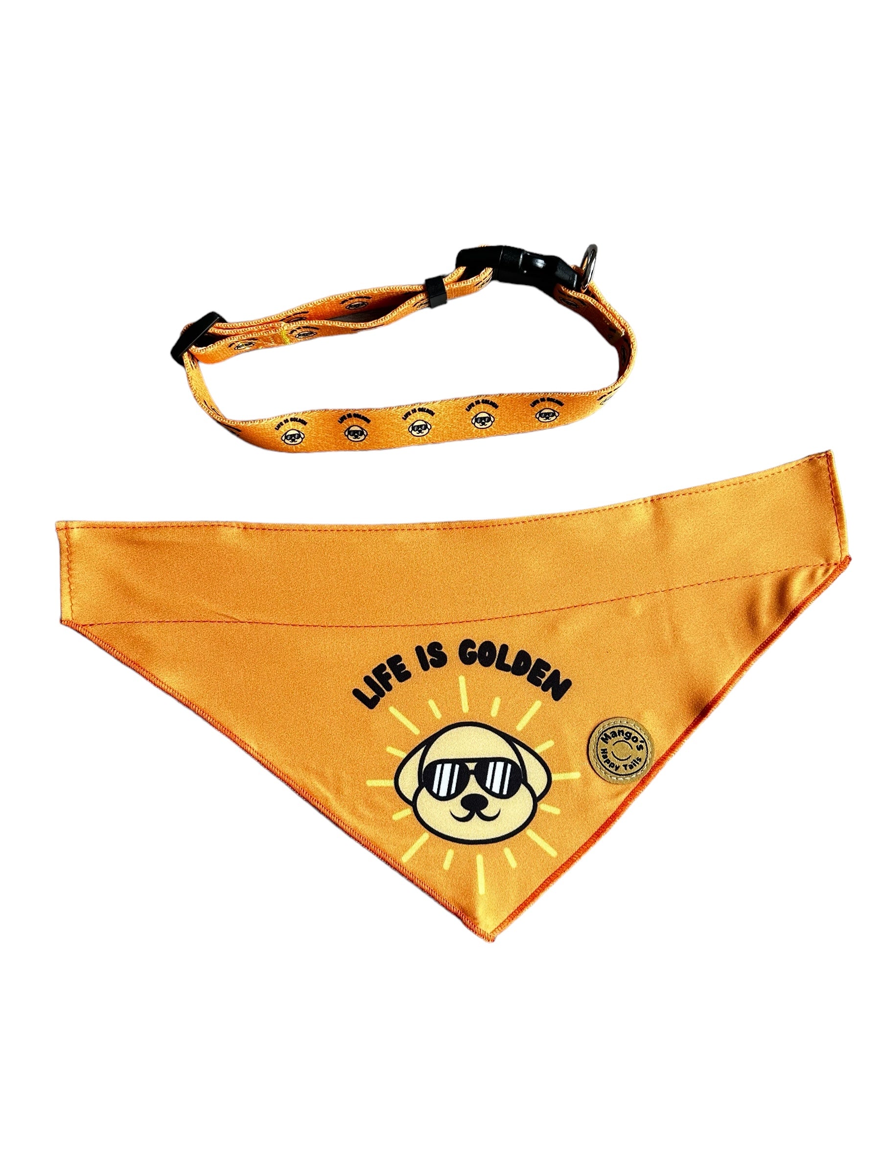Life is Golden Over The Collar Dog Bandana