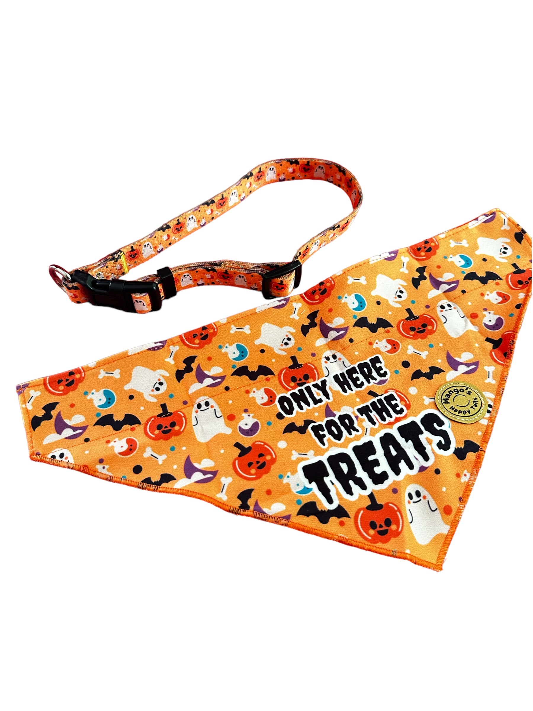 Halloween Over The Collar Dog Bandana