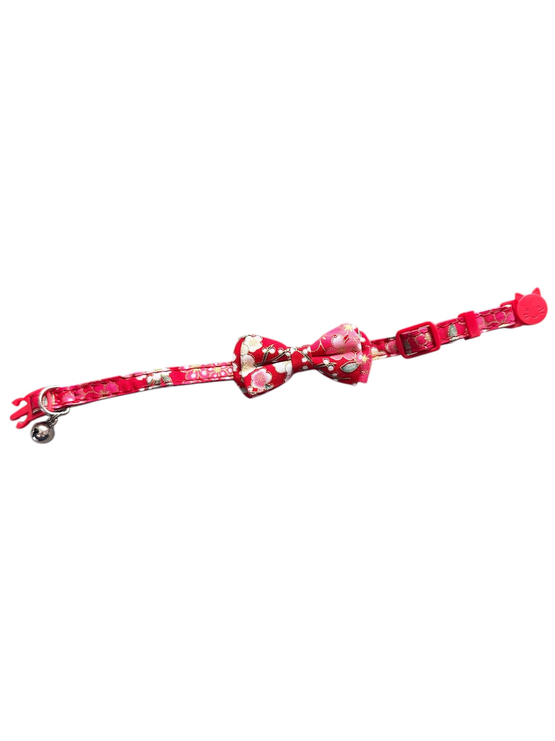 Aka Momo – "Red Peach" - Japanese Bowtie Cat Collar