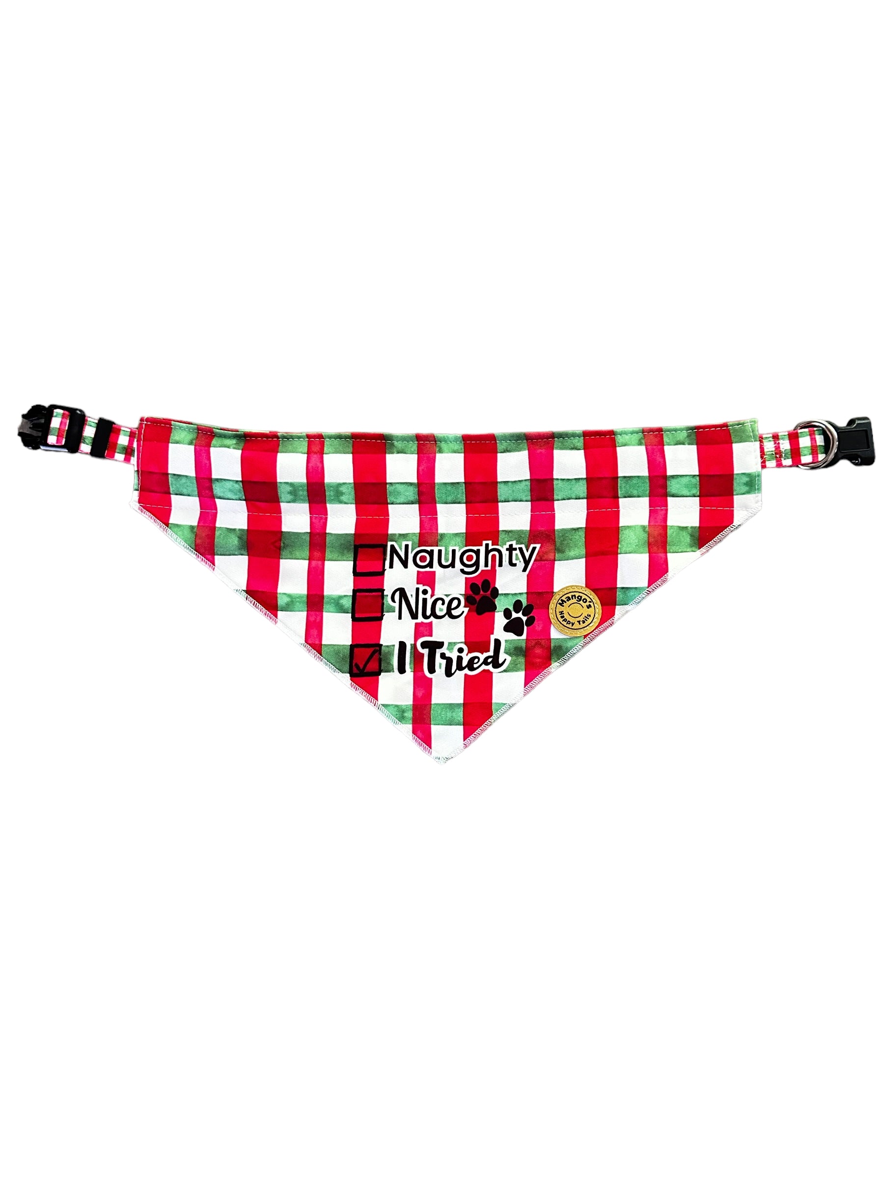 Dear Santa Paws Over The Collar Dog Bandana