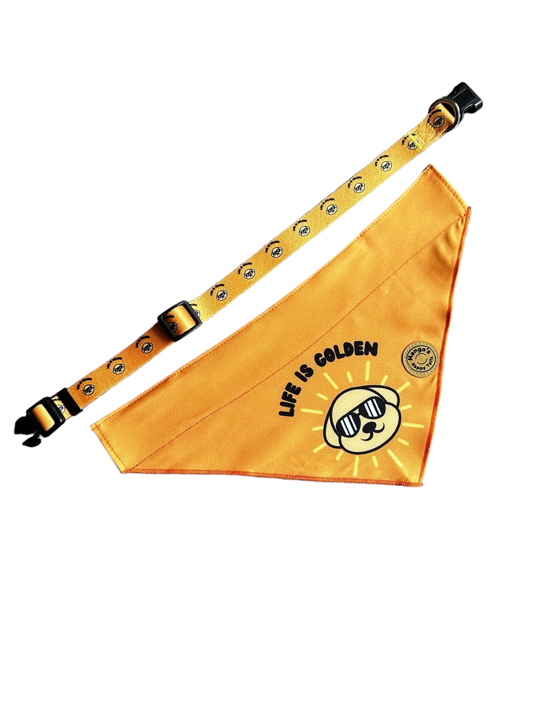 Life is Golden Over The Collar Dog Bandana