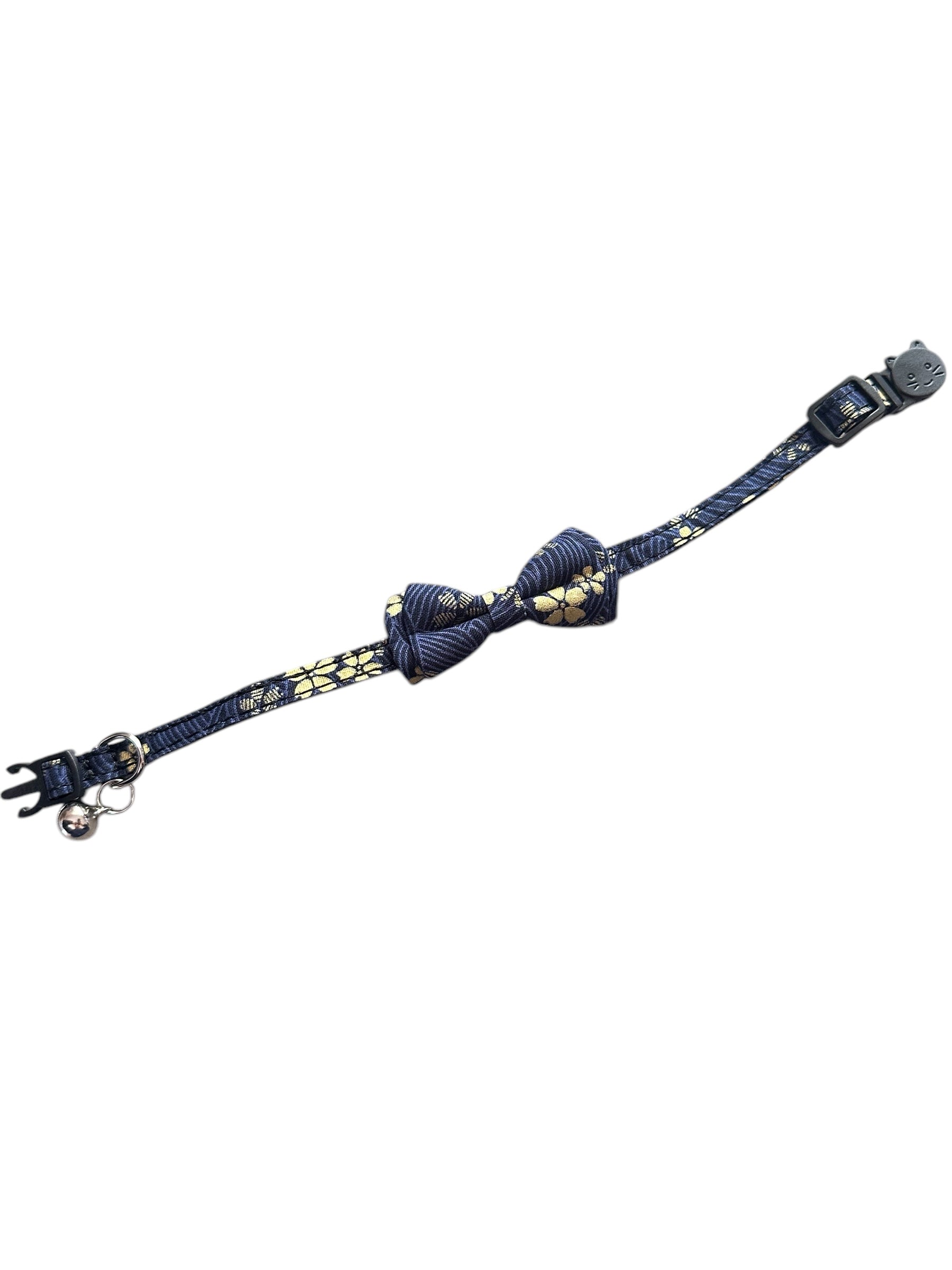 Kuro Hana – “Black Flower” Japanese Bowtie Cat Collar